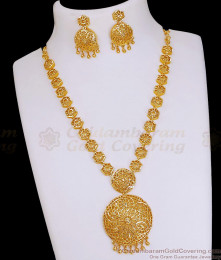 Arabic Wedding Design Dubai Gold Necklace Earring Combo Online NCKN4234