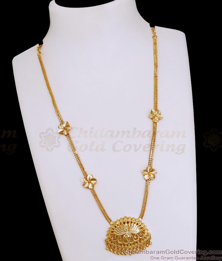 High Quality Gold Plated Floral Design Necklace Bridal Wear For Women NCKN4235 High Quality Gold Plated Floral Design Necklace Bridal Wear For Women NCKN4235