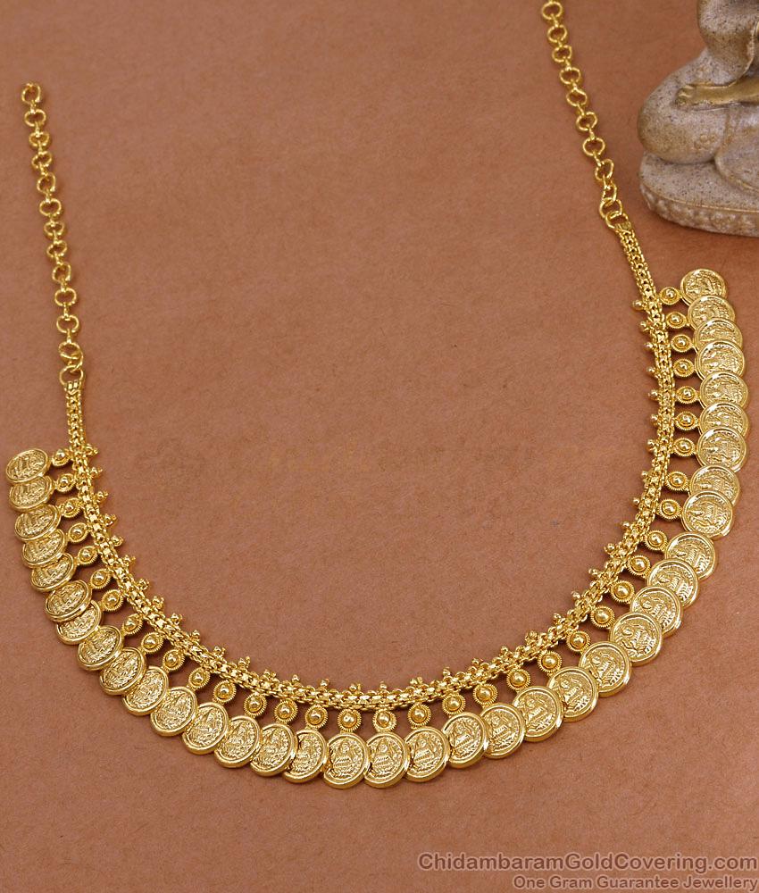 Traditional Micro Gold Plated Lakshmi Coin Necklace Women Bridal Jewelry NCKN4239 Traditional Micro Gold Plated Lakshmi Coin Necklace Women Bridal Jewelry NCKN4239