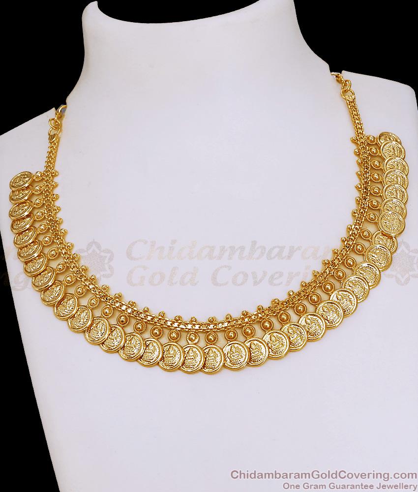 Traditional Micro Gold Plated Lakshmi Coin Necklace Women Bridal Jewelry NCKN4239 Traditional Micro Gold Plated Lakshmi Coin Necklace Women Bridal Jewelry NCKN4239