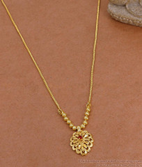 Classic Ruby Stone Gold Plated Pendant Necklace For Office Wear NCKN4240