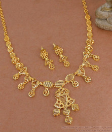 Light Weight Two Gram Gold Bridal Necklace Design With Earring For Women NCKN4253 Light Weight Two Gram Gold Bridal Necklace Design With Earring For Women NCKN4253