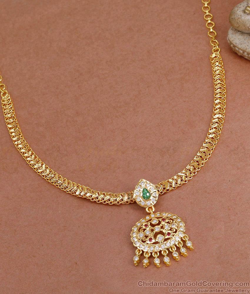 Bridal Wear Impon Panchaloha Attigai With Stone For Women NCKN4270 Bridal Wear Impon Panchaloha Attigai With Stone For Women NCKN4270