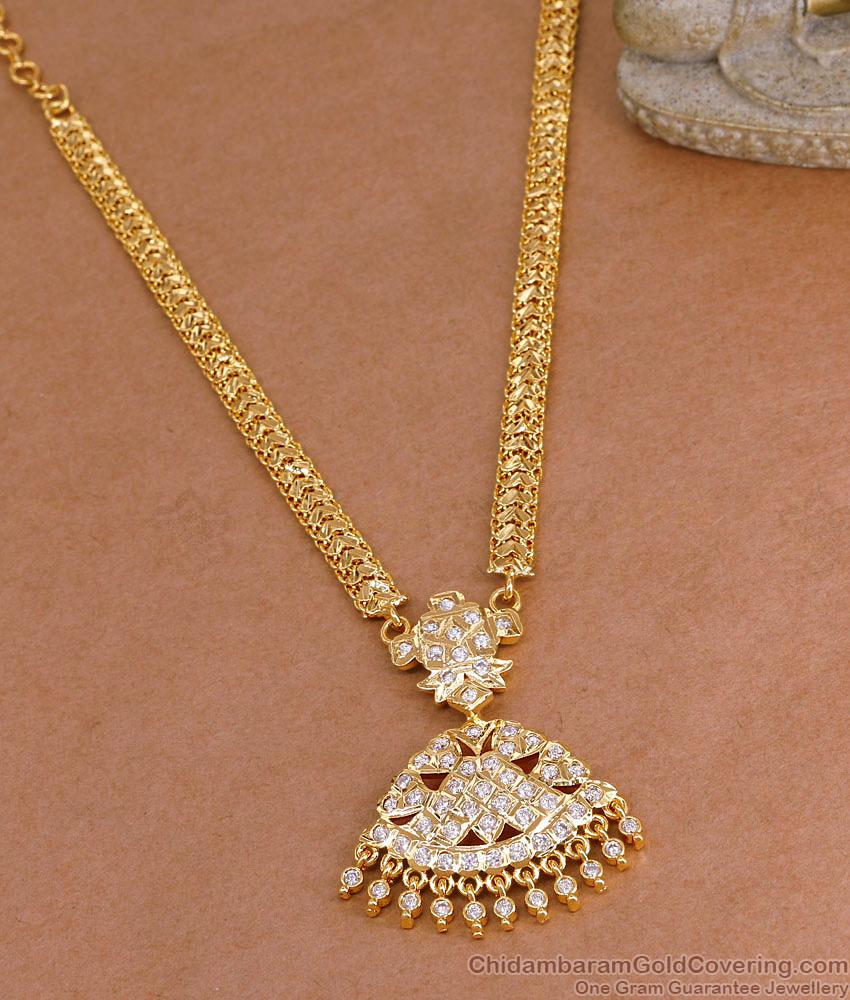 Full White Gati Stone Five Metal Impon Necklace Wedding Jewelry Online NCKN4271