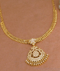 High Quality Impon Peacock Pendant Mango Necklace Design For Women Bridal Wear NCKN4276