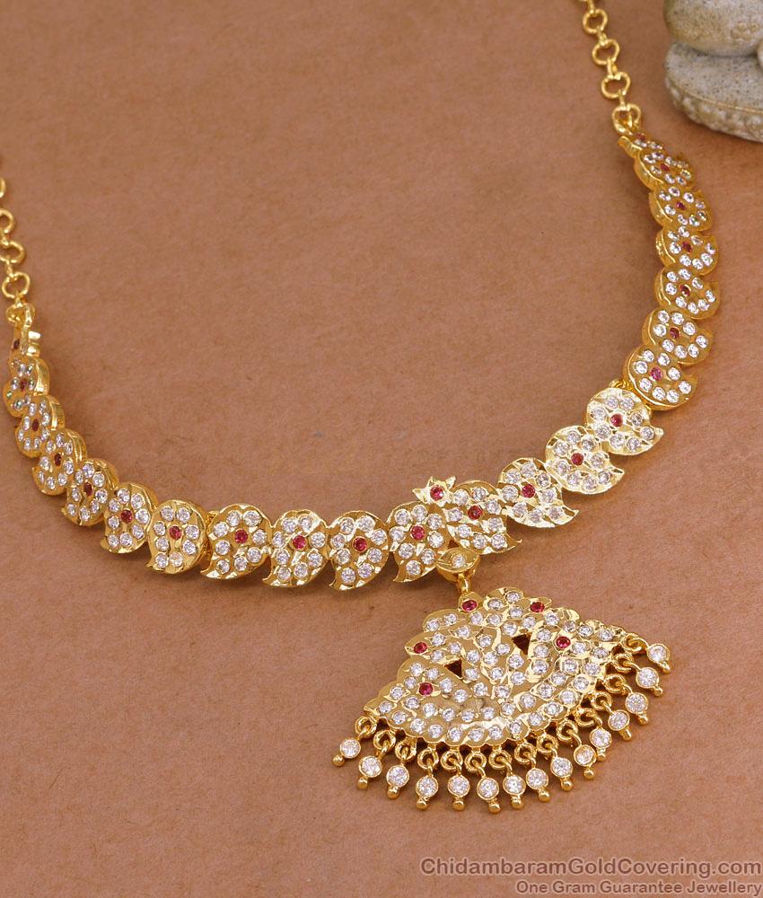 Grand Bridal Wear Impon Mango Choker Necklace Design With Gati Stone NCKN4277 Grand Bridal Wear Impon Mango Choker Necklace Design With Gati Stone NCKN4277