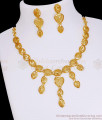 Light Weight 2 Gram Gold Necklace Dubai Gold Wedding Jewelry Collection NCKN4280