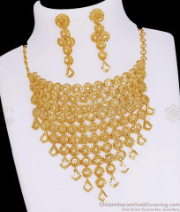 High Quality Two Gram Gold Bridal Choker Arabic Jewelry For Women NCKN4286