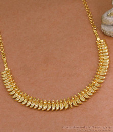 Plain One Gram Gold Necklace Manga Malai Design At Affordable Price NCKN4288