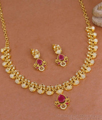 3D Peacock Unique Necklace Set High Quality Gold Imitation Design For Brides NCKN4294