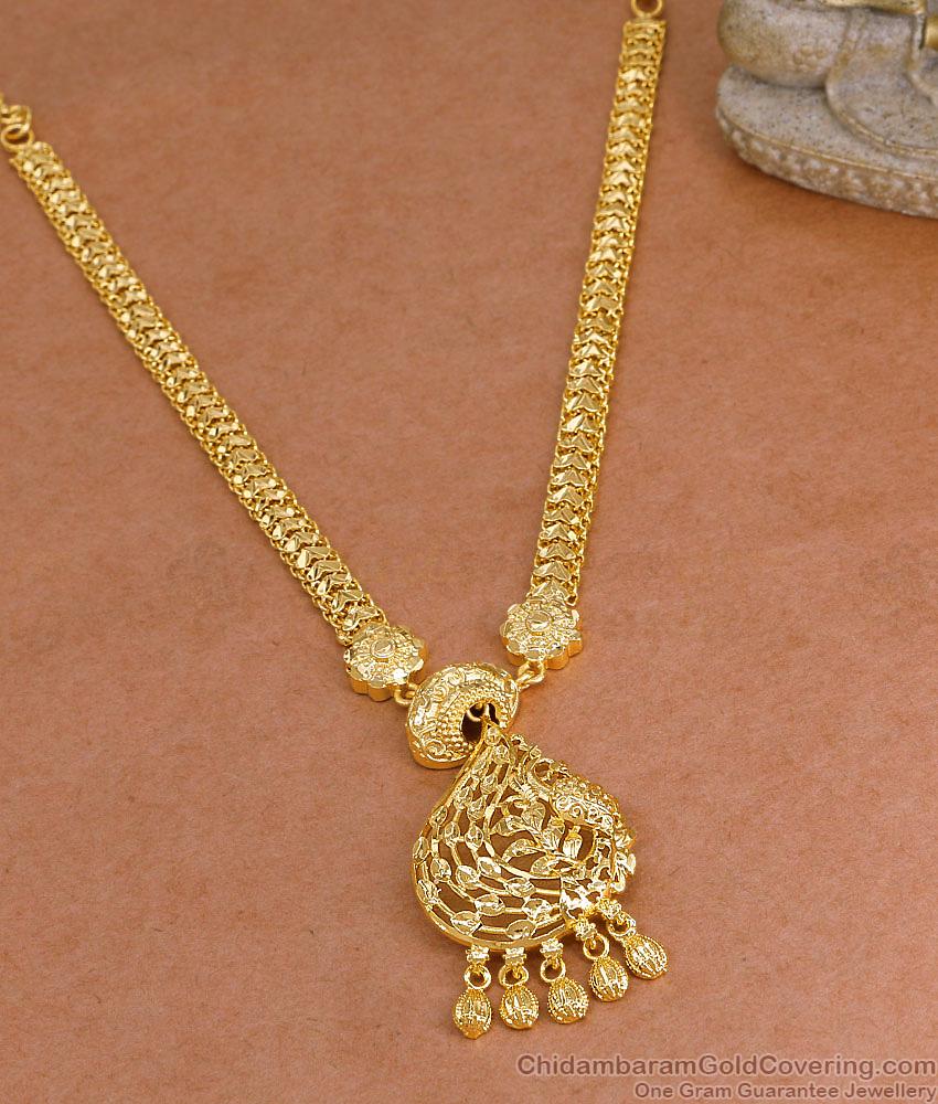 Beautiful Floral Design Gold Imitation Necklace Kerala Bridal Jewelry NCKN4298