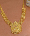 Pure Gold Tone Mullaipoo Necklace Ruby Stone Wedding Jewelry Online NCKN4301
