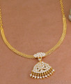Full White Stone Impon Panchaloha Gold Imitation Necklace Design NCKN4304