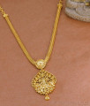 Plain 1 Gram Gold Plated Necklace Peacock Pendant Design For Women NCKN4306