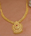 Beautiful Micro Gold Plated Ruby White Stone Necklace For Wedding NCKN4315
