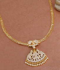 Full White Stone Lakshmi Design Impon Attigai Bridal Jewelry Online NCKN4319 Full White Stone Lakshmi Design Impon Attigai Bridal Jewelry Online NCKN4319