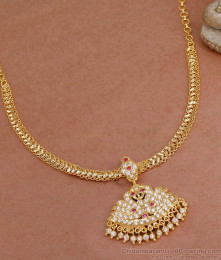 High Quality FIve Metal Panchaloha Attigai Swan Necklace Designs Online NCKN4321