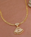 Elegant Gold Tone Impon Stone Necklace Design For Functions NCKN4324