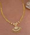 Latest Ruby White Stone Impon Attigai Bridal Necklace Collections NCKN4328