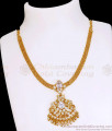 Premium Look White Stone Impon Gold Plated Necklace Bridal Wear NCKN4330