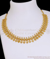 Latest Micro Gold Polish Lakshmi Kasu Necklace Floral Design Online NCKN4331