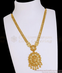 Premium Quality One Gram Gold Necklace Lakshmi Design For Brides NCKN4332
