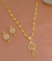 High Quality Micro Gold Plated Stone Necklace Earring Bridal Jewelry Set NCKN4355