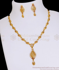 High Quality Micro Gold Plated Stone Necklace Earring Bridal Jewelry Set NCKN4355