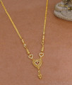 Stylish One Gram Gold Necklace Heart Pendant Design Party Wear NCKN4358 Stylish One Gram Gold Necklace Heart Pendant Design Party Wear NCKN4358