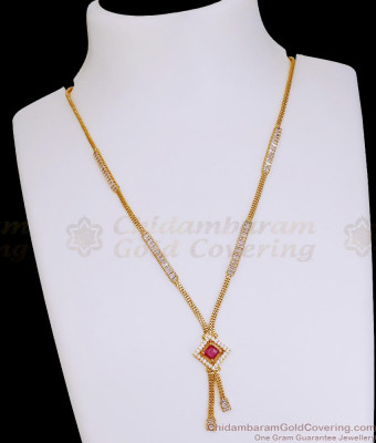 Premium Look Ad Stone Necklace 1 Gram Gold Bridal Jewelry Collections NCKN4362