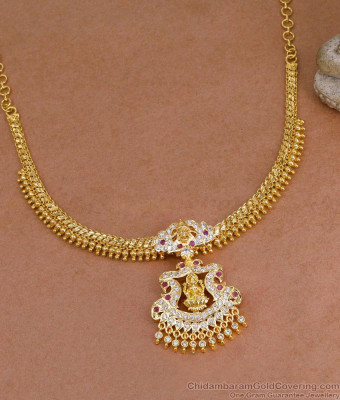 Lakshmi Design Ruby White Stone Impon Attigai Collections For Women NCKN4375