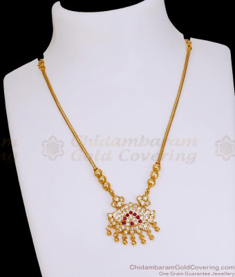 Light Weight Micro Gold Polish Impon Necklace Design Online NCKN4379