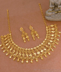 Attractive Real Gold Tone Dubai Necklace Earring Bridal Combo NCKN4390 Attractive Real Gold Tone Dubai Necklace Earring Bridal Combo NCKN4390