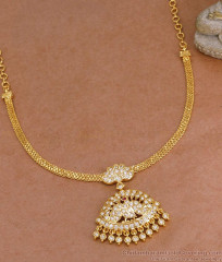 Classic Five Metal Peacock Stone Attigai Impon Bridal Jewelry NCKN4404