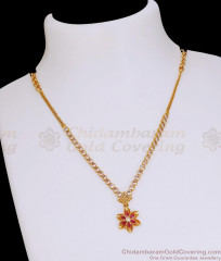 Glittering Ad Stone Floral Gold Necklace Design For Party Wear NCKN4408