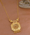 Bollywood Fashion Big Square Pendant gold Imitation Tawa Necklace NCKN4409