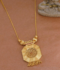 Bollywood Fashion Big Square Pendant gold Imitation Tawa Necklace NCKN4409