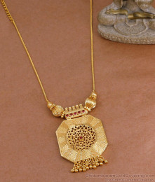 Bollywood Fashion Big Square Pendant gold Imitation Tawa Necklace NCKN4409
