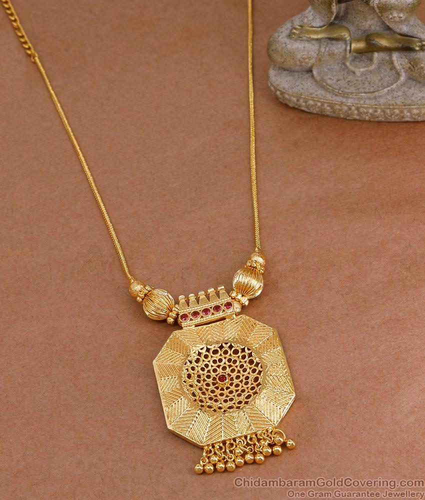 Bollywood Fashion Big Square Pendant gold Imitation Tawa Necklace NCKN4409