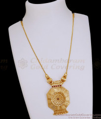 Bollywood Fashion Big Square Pendant gold Imitation Tawa Necklace NCKN4409