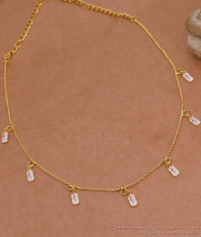 Hanging White Stone Charms Gold Imitation Bracelet Designs For Women NCKN4411