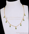 Beautiful Emerald Stone Drip Necklace 1 Gram Gold Jewelry NCKN4412