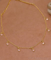 Pink Stone Heart Droplet Gold Imitation Necklace Online NCKN4414