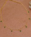 High Quality Gold Plated Heart Drop Necklace Emerald Stone Design Online NCKN4416