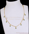 High Quality Gold Plated Heart Drop Necklace Emerald Stone Design Online NCKN4416
