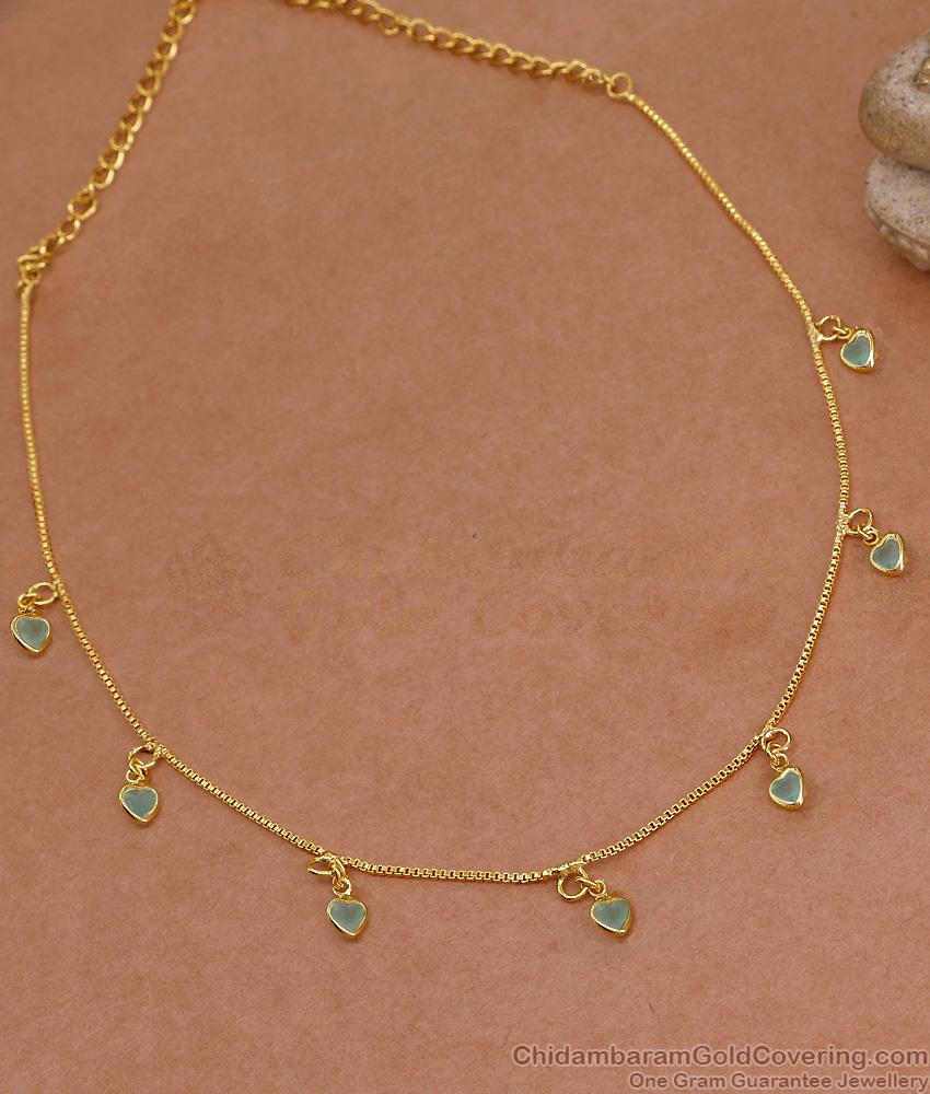 Buy New Arrival Heart Shaped Stone Drop Necklace For Party Wear NCKN4417