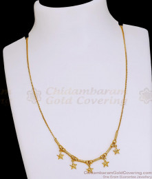 Light Weight Daily Wear Gold Imitation Necklace Star Charm Design NCKN4418