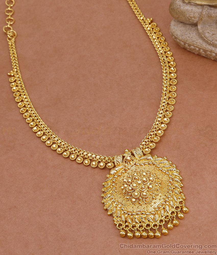 Plain Mullai Mottu Gold Plated Necklace Design Shop Online NCKN4421