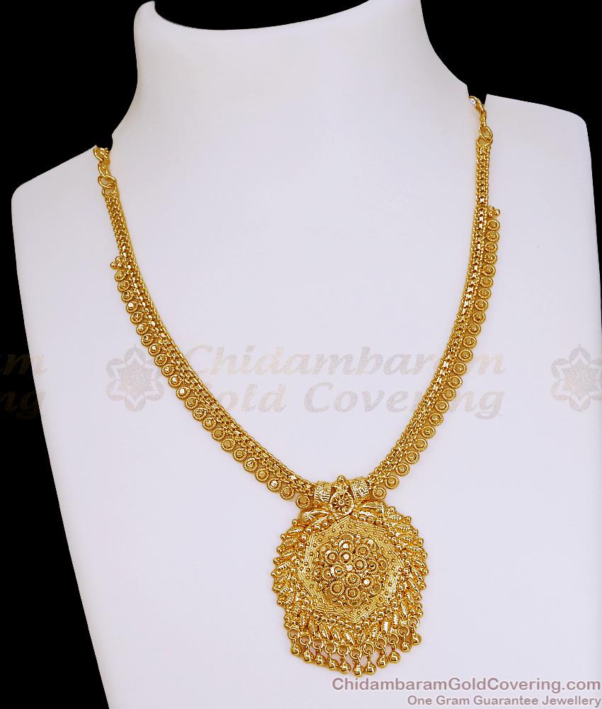 Plain Mullai Mottu Gold Plated Necklace Design Shop Online NCKN4421