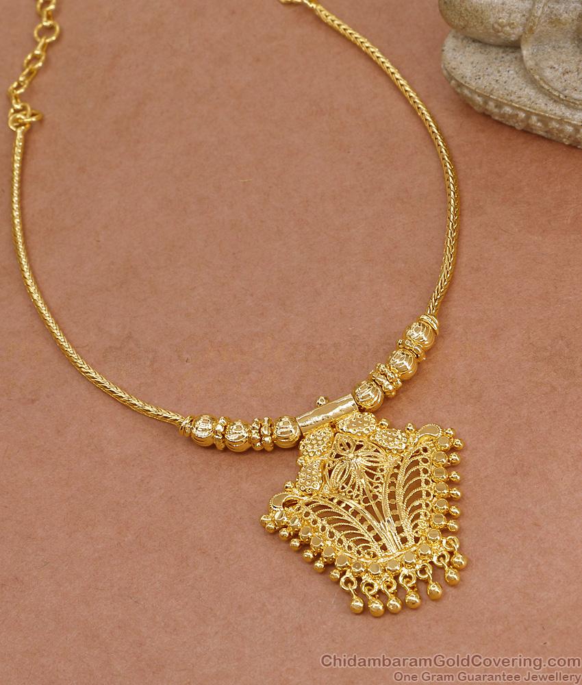 Latest Gold Plated Kodi Chain Pendant Necklace Bollywood Fashion NCKN4423